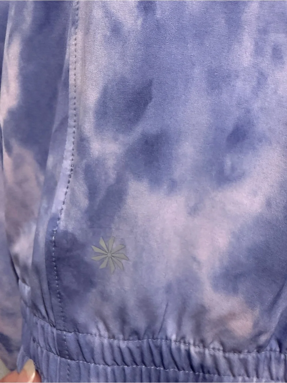 Athleta Girl Lavender & Light Tie-Dye Bomber Jacket